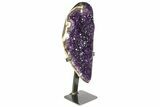 Amethyst Geode With Metal Stand - Uruguay #152388-3